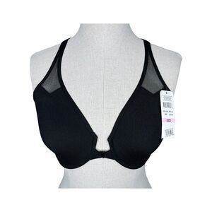 NWT Wacoal Body By Wacoal Front Close Racerback Bra sz 32D * Black New With Tags